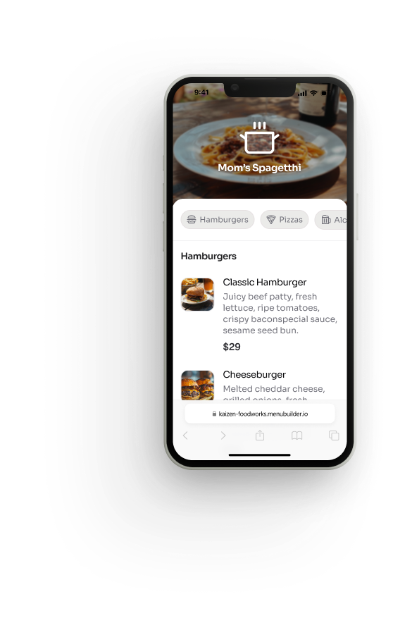 Restaurant Menu Mockup 4